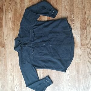 (M) Wilkie•Rodriguez Button Down Top Classic Gemstone Buttons Eyelet Western